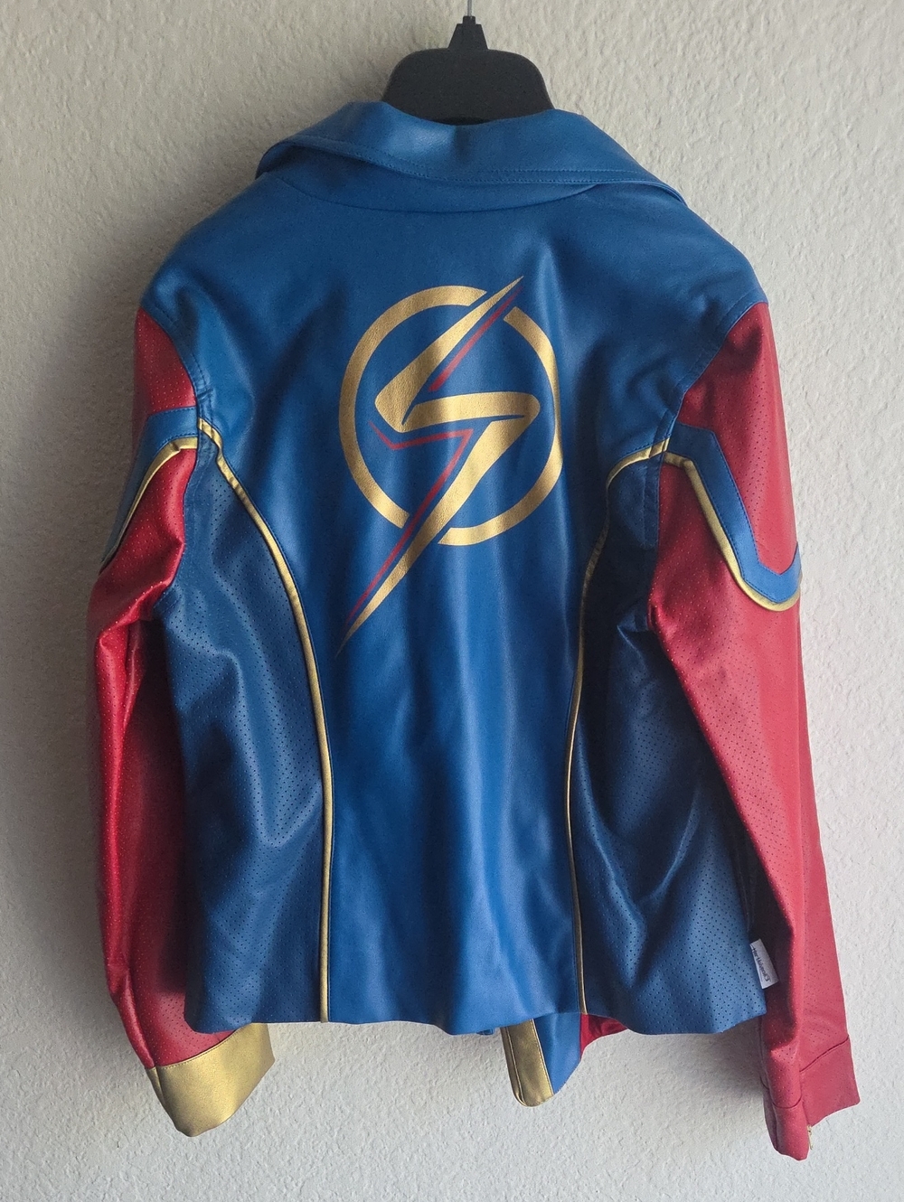 Ms. Marvel Her Universe Blue and Red Marvel Superhero Jacket with Gold Trim